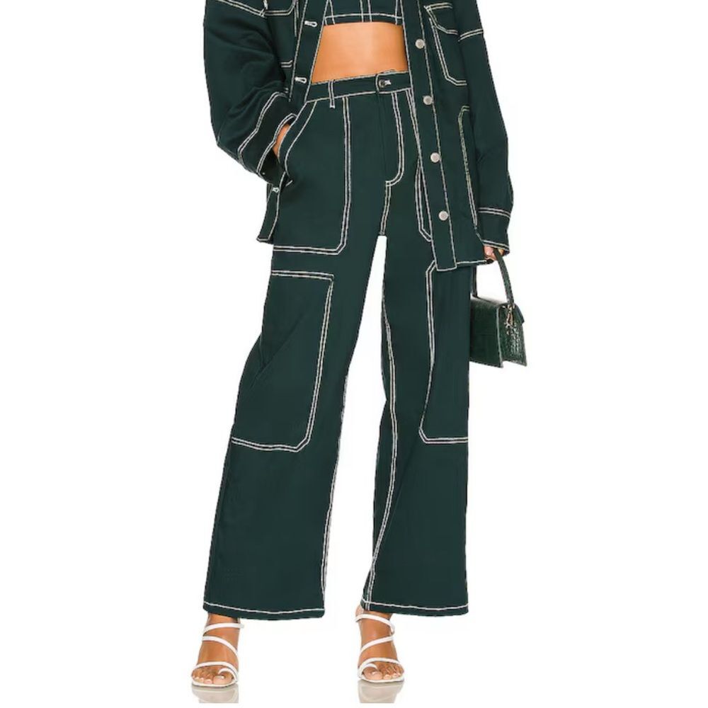 BY.DYLN Dark Green Cooper Jeans
